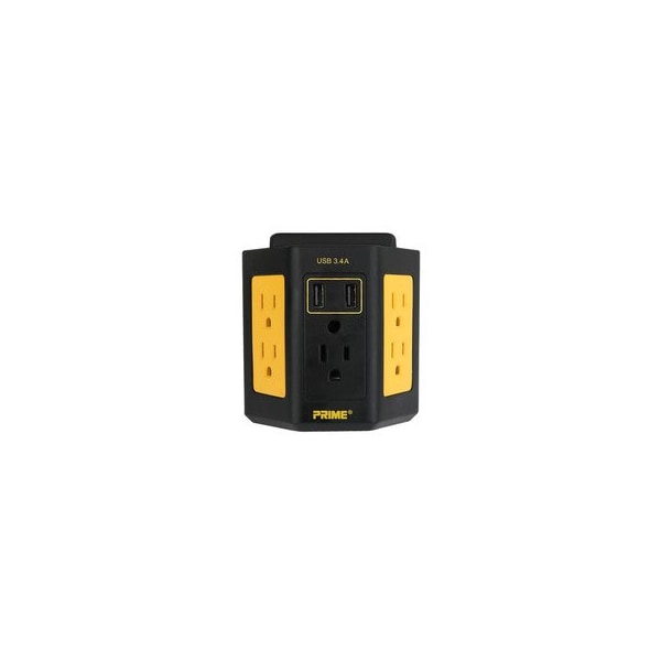 Swe-Tech 3C 5-Outlet power station with 2 USB A charge ports 3.4A total - FWT50W1-30105