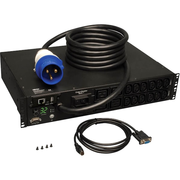Tripp Lite PDU, Monitored, 7.4kW, 12 C13, 4 C19, 2U - PDUMNH32HV