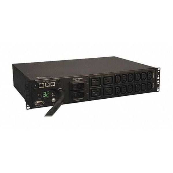 Tripp Lite PDU, Monitored, 7.4kW, 12 C13, 4 C19, 2U - PDUMNH32HV