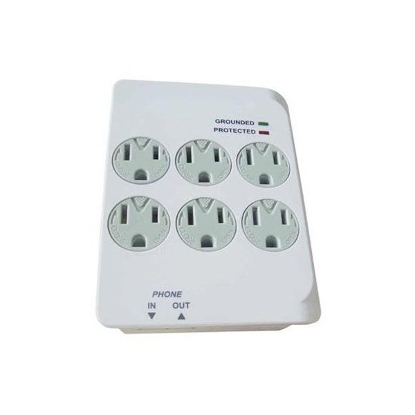 Kab Enterprise ME WHT 6Out Surge Tap - CT-044FT-3