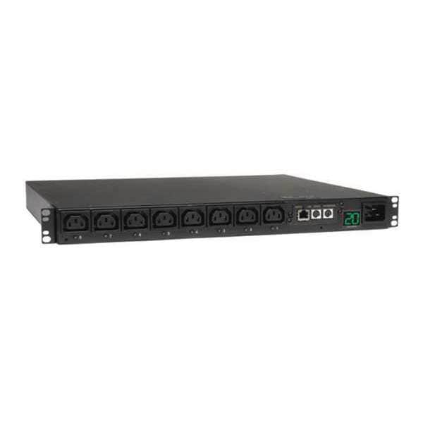 Tripp Lite PDU, Switched, 3.2-3.8kW, 200-240V, 8 C13, 1U - PDUMH20HVNET