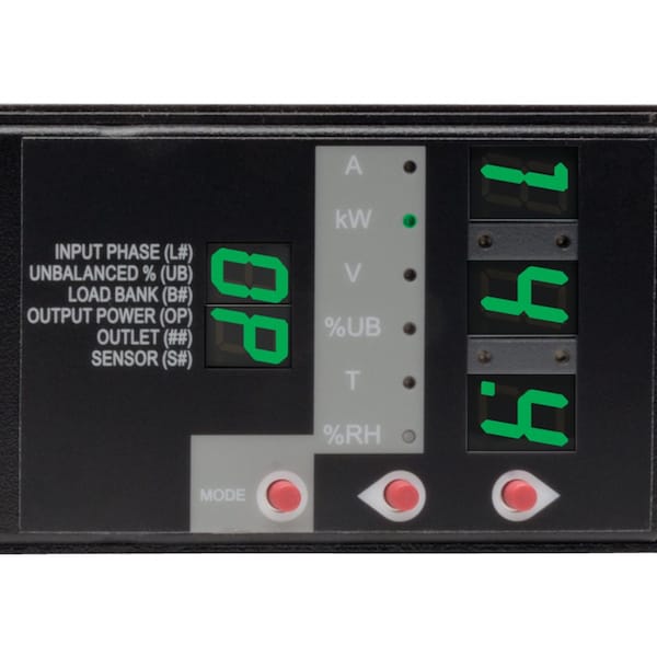 Tripp Lite PDU, 3-Ph, Switched, 14.4kW, 6 C13, 12 C19, 0U - PDU3VSR6H50A