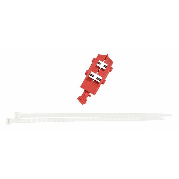 Brady Circuit Breaker Lockout Rail, Circuit Breaker with Standard Nylon Cable Ties, 1 Poles - 148689