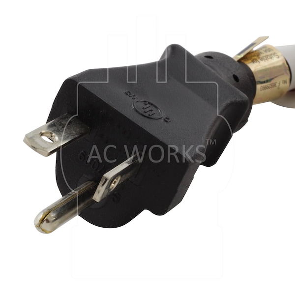 Ac Works STW; Cold Weather Extension Cord, 12 AWG, Indoor/Outdoor, 12/3, 3 Outlets, Black, PVC, 6-20P, 10 ft - S620W620-010