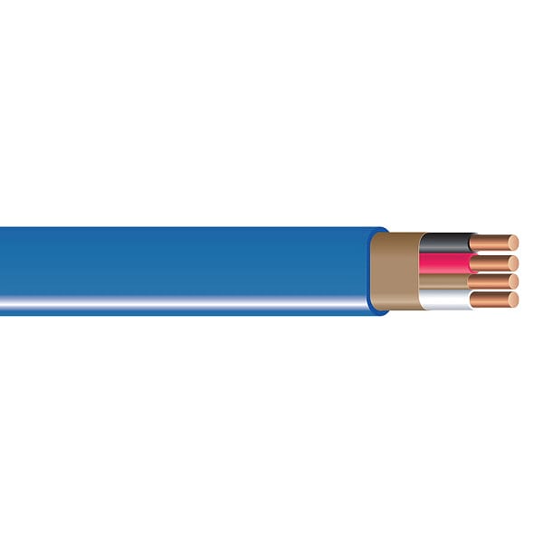 Southwire NM-B, Non-Metallic Building Cable, Copper, 14 AWG, 3C with Ground, Blue, Solid, 500 ft - 63946857