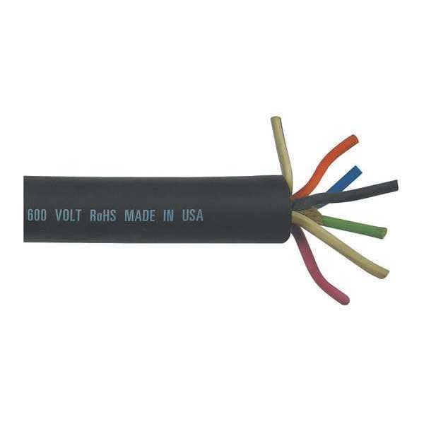Carol Portable Cord, SOOW, 14 AWG, 7 C, Black, EPDM Rubber, Stranded, 600V, Indoor/Outdoor - 09407.35.01