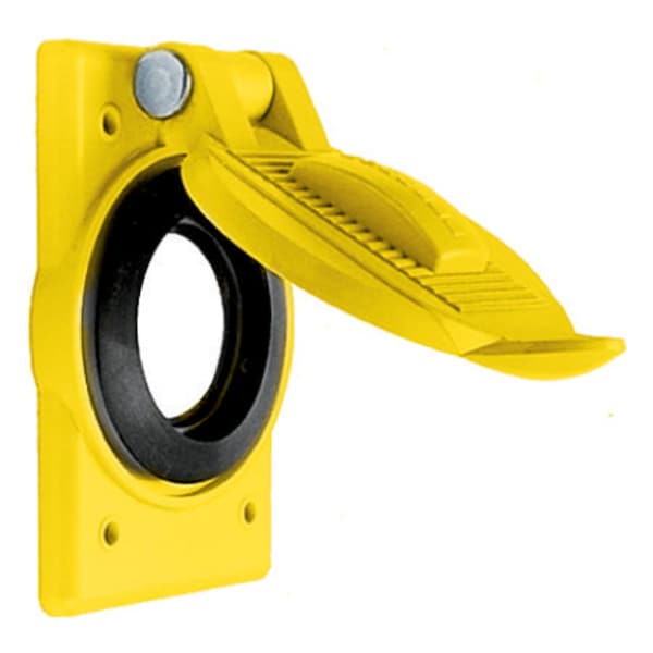 Hubbell Wiring Device-Kellems 1 -Gang Vertical Weatherproof Cover, 2 27/32 in W, 4 9/16 in H - HBL74CM24WO