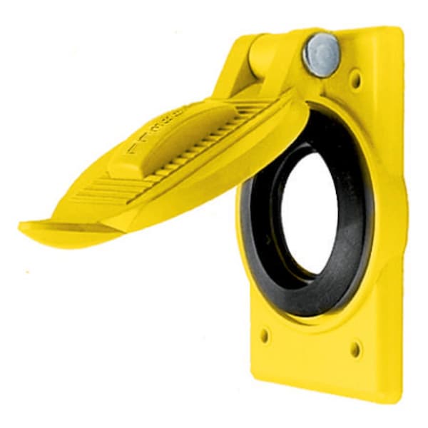 Hubbell Wiring Device-Kellems 1 -Gang Vertical Weatherproof Cover, 2 27/32 in W, 4 9/16 in H - HBL74CM24WO