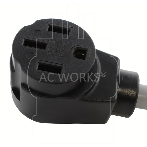 Ac Works 1.5FT NEMA L14-30P 30A 4-Prong Plug to NEMA 14-50R RV/Range 50A Connector - EVL1430MS-018