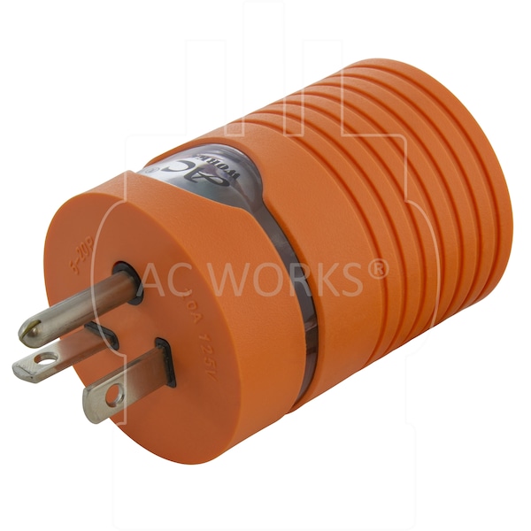 Ac Works NEMA 5-20P 20A Plug to Locking L5-30R 3-Prong 30A 125V Adapter - AD520L530