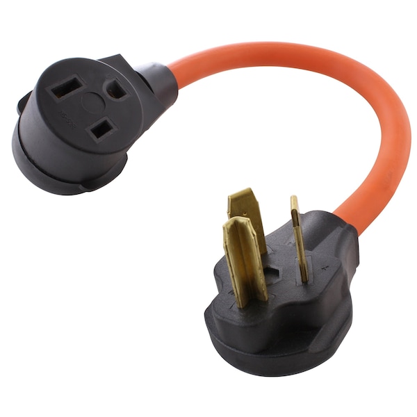 Ac Works NEMA 10-30 3-Prong Dryer Plug to 6-50 Welder Adapter - WD1030650-018