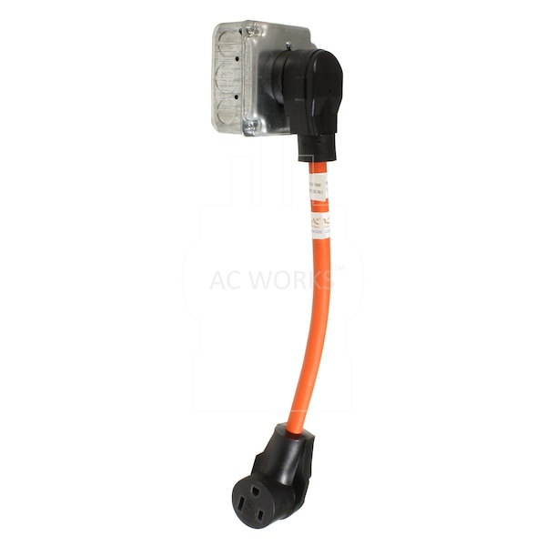 Ac Works NEMA 10-30 3-Prong Dryer Plug to 6-50 Welder Adapter - WD1030650-018