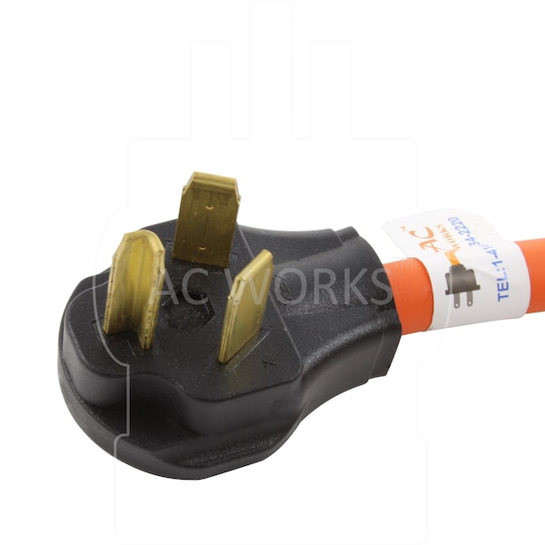 Ac Works NEMA 10-30 3-Prong Dryer Plug to 6-50 Welder Adapter - WD1030650-018