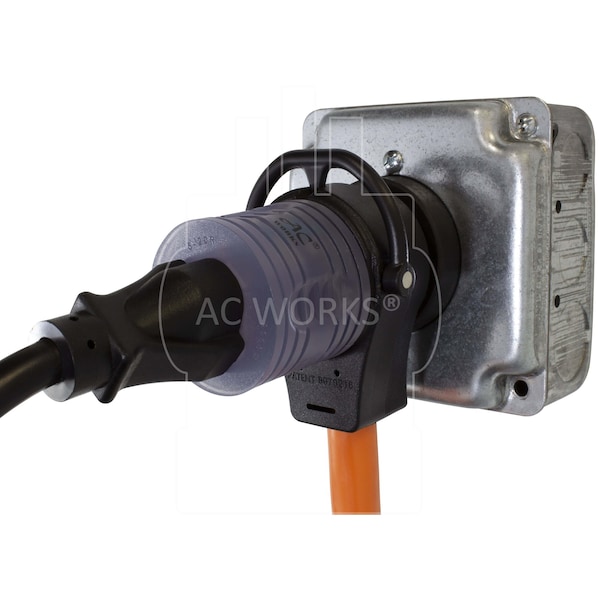 Ac Works 1FT 30A RV Piggy-Back Plug with 15/20 Amp Household Connector - PBTT30520