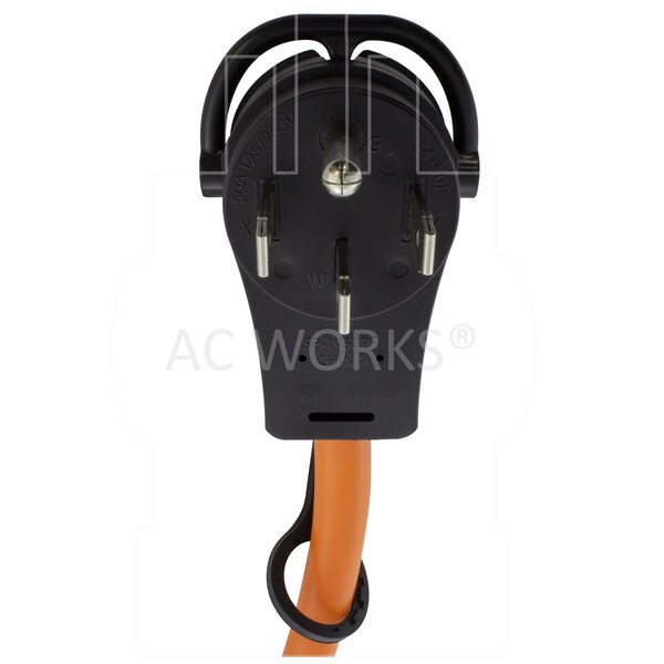 Ac Works 1FT 50A 14-50 Piggy-Back Plug with 6-20R Connector Adapter Cord - PB1450620
