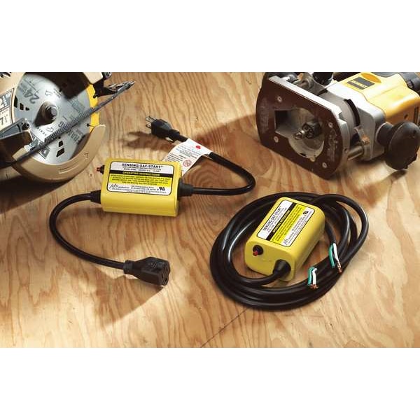Sensing-Saf-Starts Power Cord, 5-15P, SJTO, 9.6 ft., Blk, 18A, 14/3 - 1998