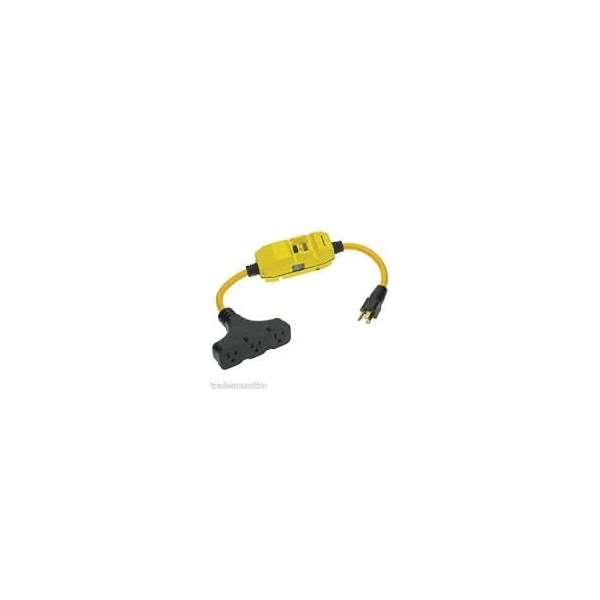 Southwire SJTW; Inline GFCI GFCI Extension Cord, 12 AWG, 12/3, 1 Outlets, 25 ft - 26020147-2