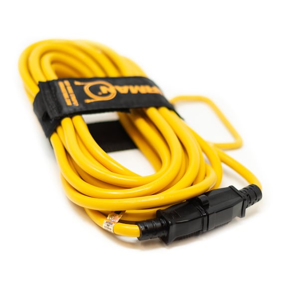 Firman Medium Duty 25' 5-15P to 5-15R Generator Utility Power Cord With Storage Strap - 2005