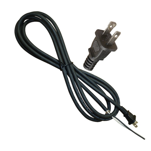 Superior Electric 9 Feet 18 AWG SJO 2 Wire 125 Volt NEMA 1-15P Electrical Cord - EC182