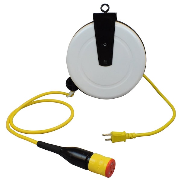 General Manufacturing 40 ft. 16/3 Saf-T-Lok Reel, 40ft. Retracting Cord 10A Amps - 2640-5007