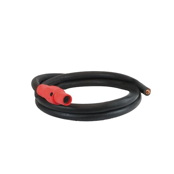 Power Assemblies Type W Pigtail 400A 4/0 AWG Series 16 Female Camlock to Blunt 10 ft, Red - 40TW16010FBR