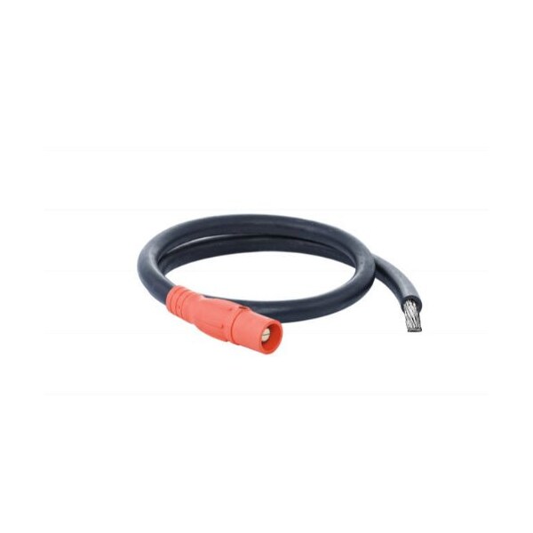 Power Assemblies Type W Pigtail 400A 4/0 AWG Series 16 Male Camlock to Tinned 6 ft, Orange - 40TW16006MTO
