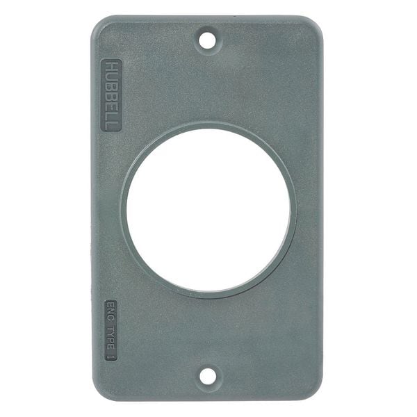 Hubbell Wiring Device-Kellems Electrical Box Cover, Wall Box Type, 1 Gang - HBL3055