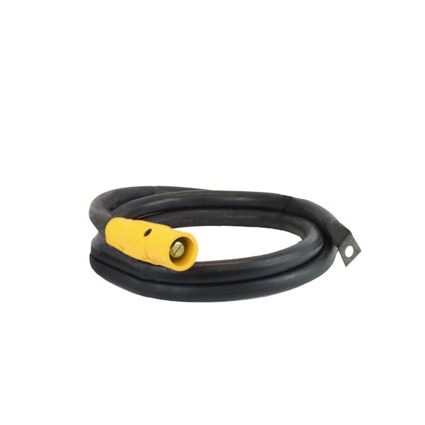 Power Assemblies Type W Pigtail 400A 4/0 AWG Series 16 Male Camlock to Lug 10 ft, Yellow - 40TW16010MLY