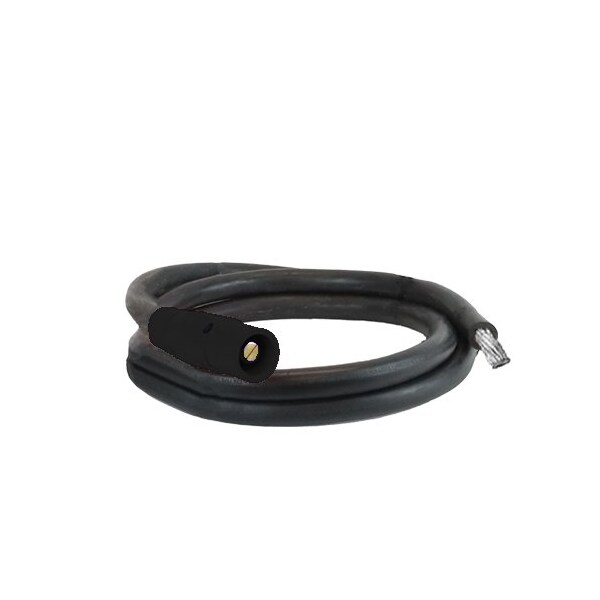 Power Assemblies Type W Pigtail 400A 4/0 AWG Series 16 Male Camlock to Tinned 10 ft, Black - 40TW16010MTE