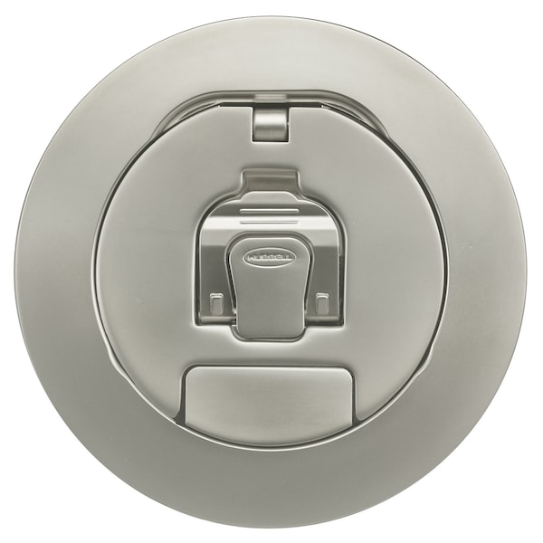 Hubbell Wiring Device-Kellems Electrical Box Cover, Round, Cast Aluminum - S1R4CVRNKL