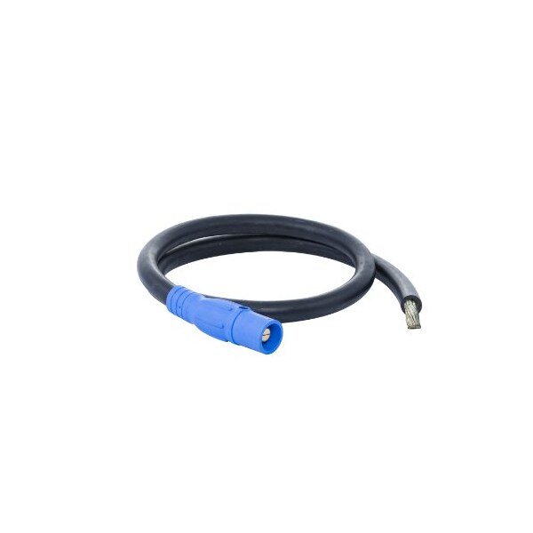 Power Assemblies Type W Pigtail 400A 4/0 AWG Series 16 Male Camlock to Tinned 6 ft, Blue - 40TW16006MTB