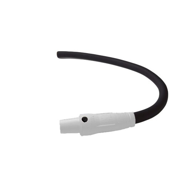 Power Assemblies Type W Pigtail 400A 4/0 AWG Series 16 Female Camlock to Blunt 3 ft, White - 40TW16003FBW