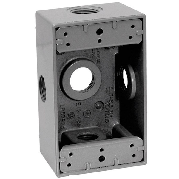 Sigma Electric Electrical Box, Outlet Box Type, 1 Gang, Die-Cast Metal - 14251-5X