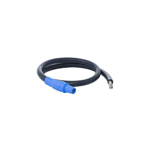 Power Assemblies Type W Pigtail 400A 4/0 AWG Series 16 Female Camlock to Tinned 6 ft, Blue - 40TW16006FTB