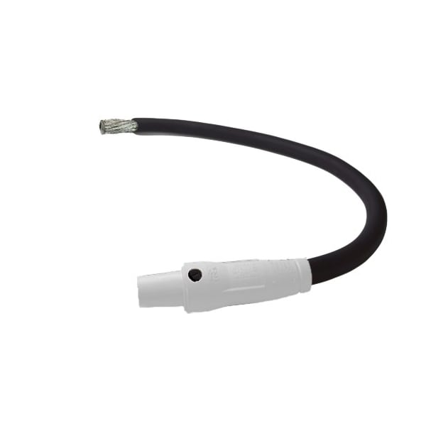 Power Assemblies Type W Pigtail 400A 4/0 AWG Series 16 Female Camlock to Tinned 3 ft, White - 40TW16003FTW