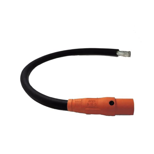 Power Assemblies Type W Pigtail 400A 4/0 AWG Series 16 Male Camlock to Tinned 3 ft, Orange - 40TW16003MTO