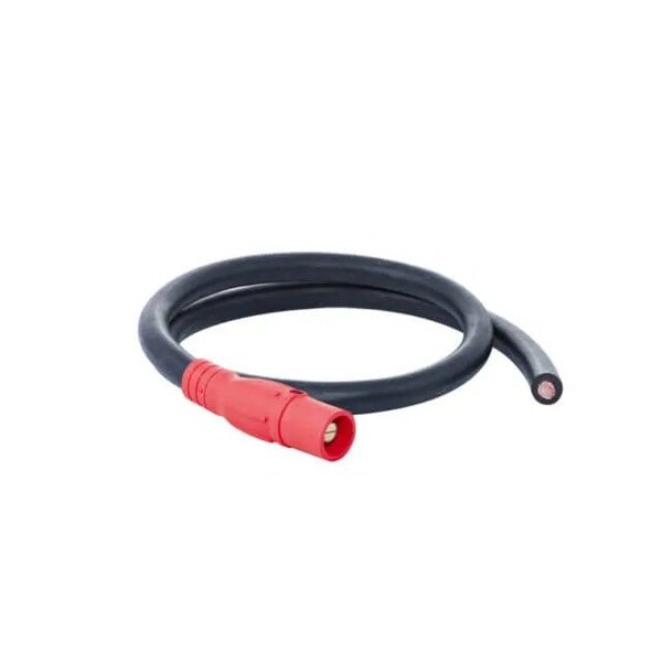 Power Assemblies Type W Pigtail 400A 4/0 AWG Series 16 Male Camlock to Blunt 6 ft, Red - 40TW16006MBR