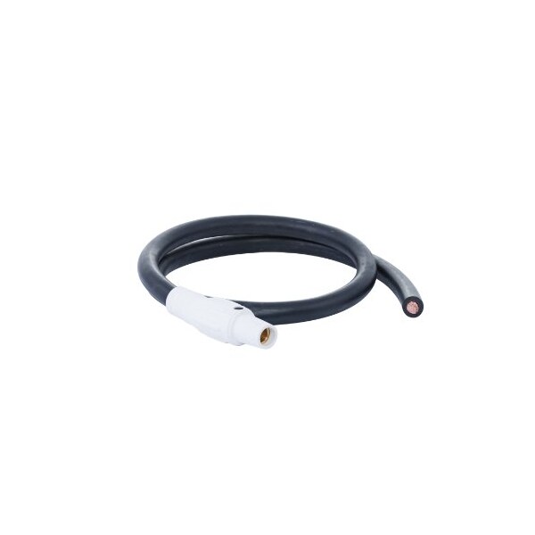 Power Assemblies Type W Pigtail 400A 4/0 AWG Series 16 Female Camlock to Blunt 6 ft, White - 40TW16006FBW