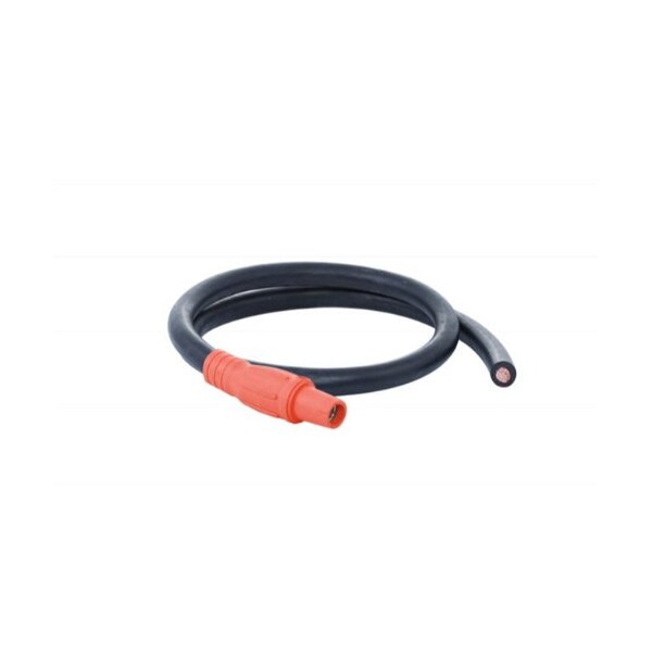 Power Assemblies Type W Pigtail 400A 4/0 AWG Series 16 Female Camlock to Blunt 6 ft, Orange - 40TW16006FBO