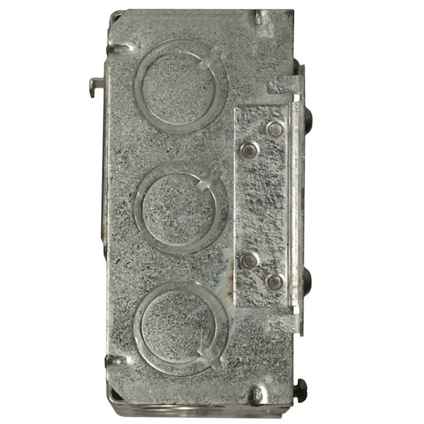Raco Electrical Box, 42 cu in, Square Box Type, 2 Gangs, Galvanized Steel, Square Shape - 257H