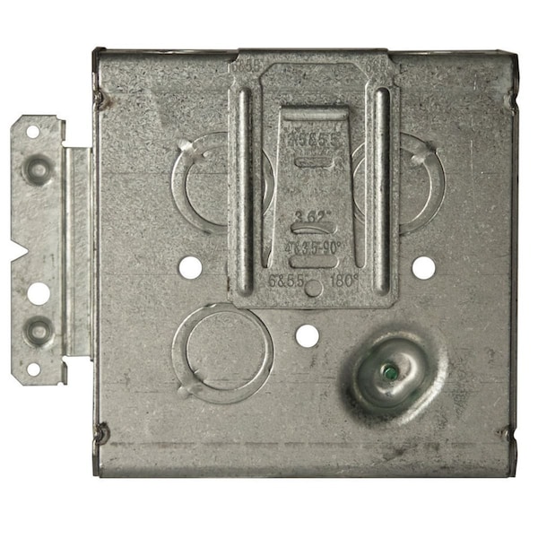 Raco Electrical Box, 42 cu in, Square Box Type, 2 Gangs, Galvanized Steel, Square Shape - 257H