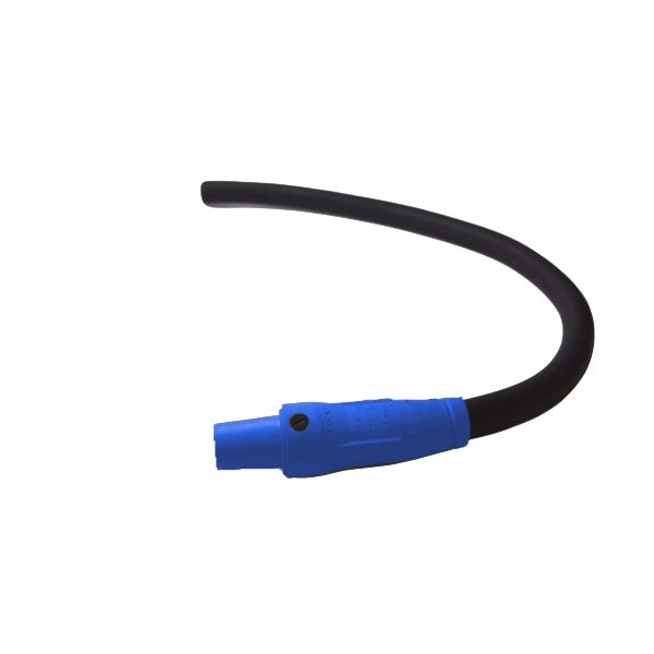 Power Assemblies Type W Pigtail 400A 4/0 AWG Series 16 Female Camlock to Blunt 3 ft, Blue - 40TW16003FBB