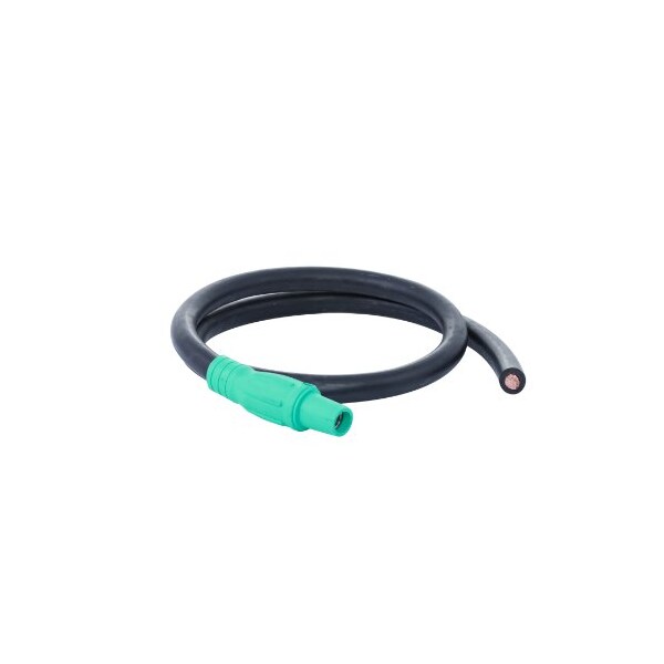 Power Assemblies Type W Pigtail 400A 4/0 AWG Series 16 Female Camlock to Blunt 6 ft, Green - 40TW16006FBG