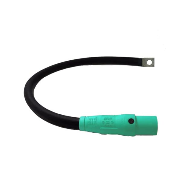 Power Assemblies Type W Pigtail 400A 4/0 AWG Series 16 Male Camlock to Lug 3 ft, Green - 40TW16003MLG
