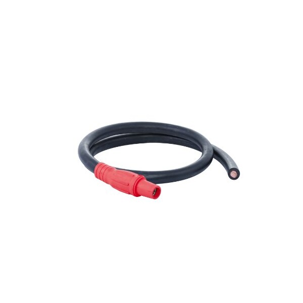 Power Assemblies Type W Pigtail 400A 4/0 AWG Series 16 Female Camlock to Blunt 6 ft, Red - 40TW16006FBR