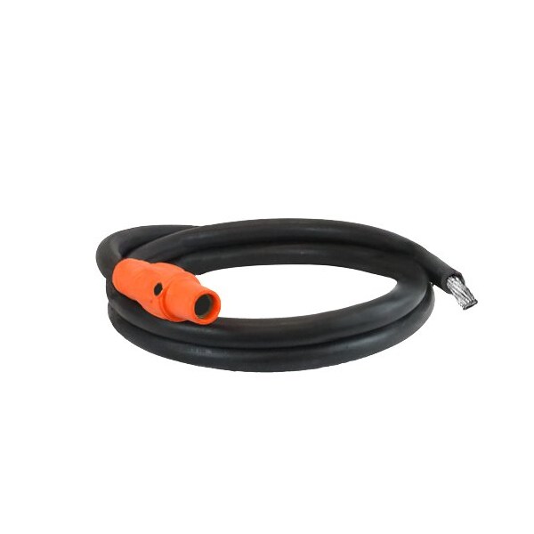 Power Assemblies Type W Pigtail 400A 4/0 AWG Series 16 Female Camlock to Tinned 10 ft, Orange - 40TW16010FTO