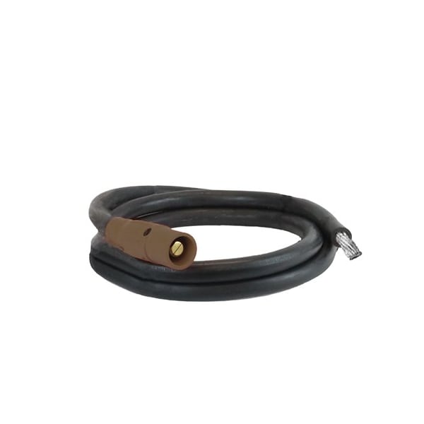 Power Assemblies Type W Pigtail 400A 4/0 AWG Series 16 Male Camlock to Tinned 10 ft, Brown - 40TW16010MTH