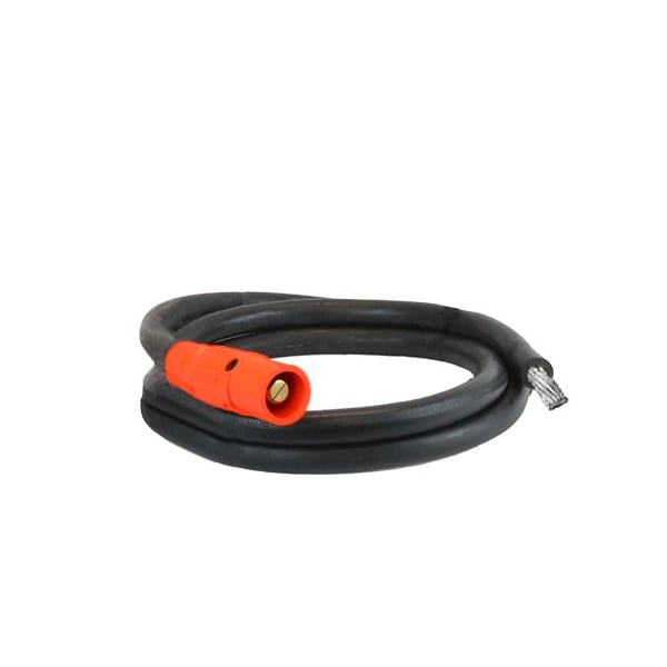 Power Assemblies Type W Pigtail 400A 4/0 AWG Series 16 Male Camlock to Tinned 10 ft, Orange - 40TW16010MTO