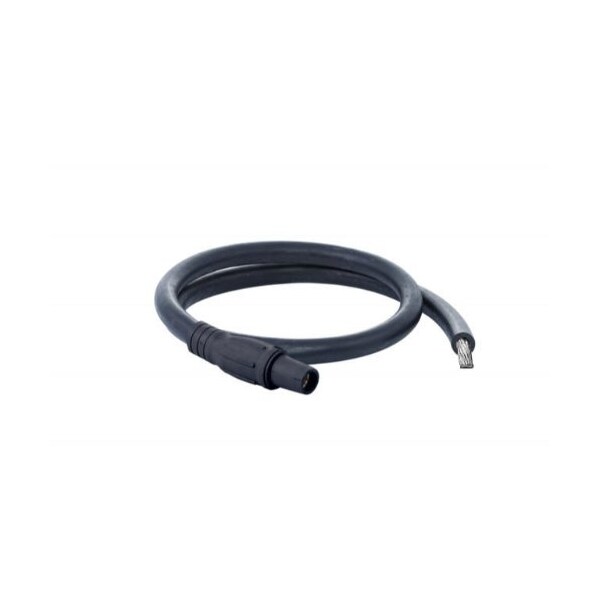 Power Assemblies Type W Pigtail 400A 4/0 AWG Series 16 Female Camlock to Tinned 6 ft, Black - 40TW16006FTE