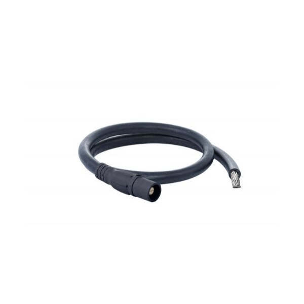 Power Assemblies Type W Pigtail 400A 4/0 AWG Series 16 Male Camlock to Tinned 6 ft, Black - 40TW16006MTE